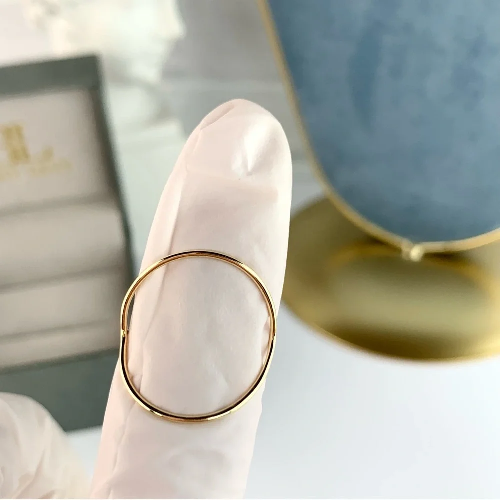 NEW! Bony Levy 14K Yellow Gold Open Circle Ring Size 6